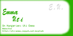 emma uti business card